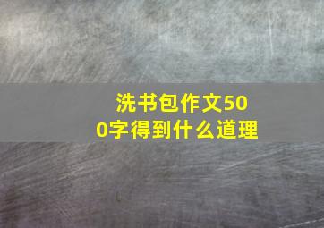 洗书包作文500字得到什么道理