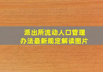 派出所流动人口管理办法最新规定解读图片