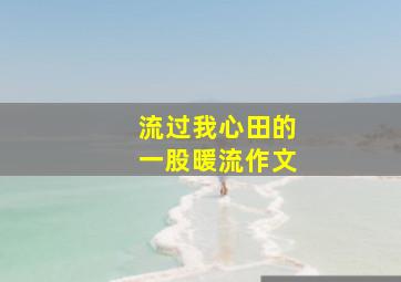 流过我心田的一股暖流作文