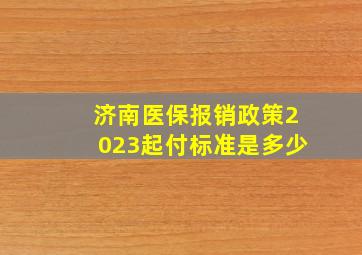 济南医保报销政策2023起付标准是多少