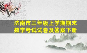 济南市三年级上学期期末数学考试试卷及答案下册