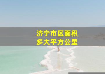 济宁市区面积多大平方公里