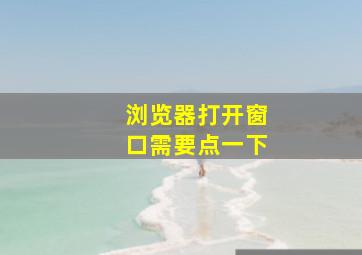 浏览器打开窗口需要点一下