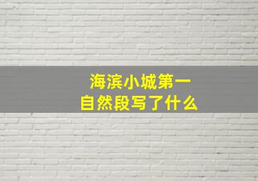 海滨小城第一自然段写了什么