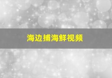 海边捕海鲜视频