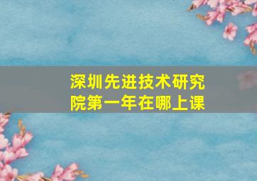 深圳先进技术研究院第一年在哪上课