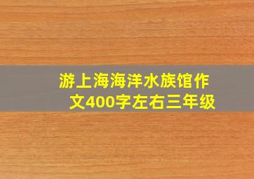 游上海海洋水族馆作文400字左右三年级