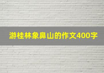 游桂林象鼻山的作文400字