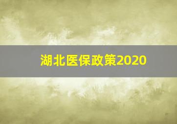 湖北医保政策2020