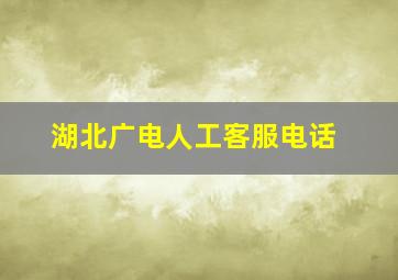 湖北广电人工客服电话