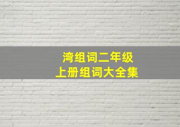 湾组词二年级上册组词大全集