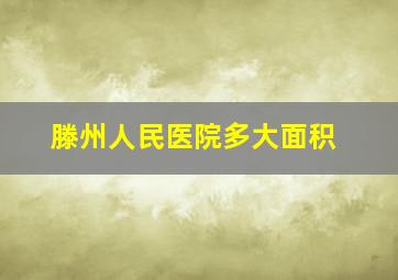 滕州人民医院多大面积