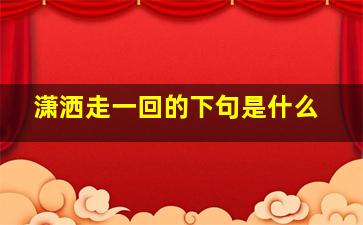 潇洒走一回的下句是什么