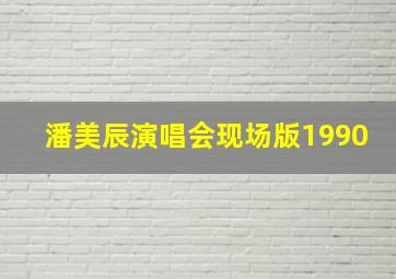 潘美辰演唱会现场版1990