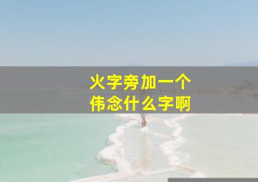 火字旁加一个伟念什么字啊