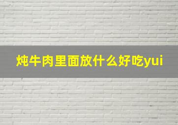 炖牛肉里面放什么好吃yui