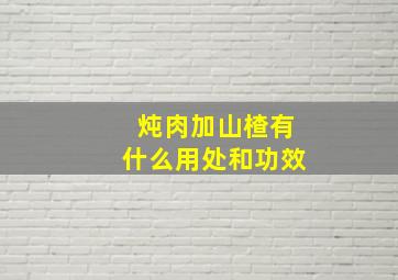 炖肉加山楂有什么用处和功效