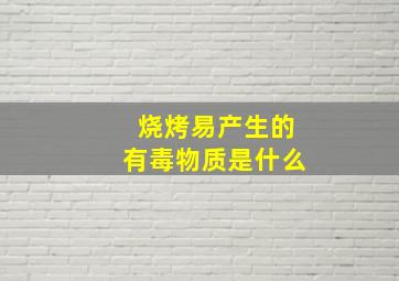 烧烤易产生的有毒物质是什么