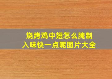 烧烤鸡中翅怎么腌制入味快一点呢图片大全