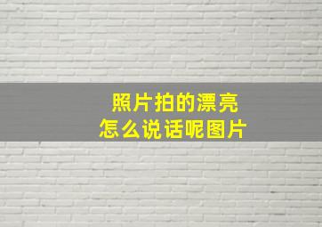 照片拍的漂亮怎么说话呢图片