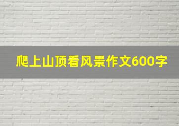 爬上山顶看风景作文600字