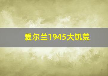 爱尔兰1945大饥荒