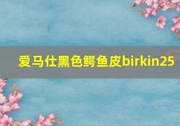 爱马仕黑色鳄鱼皮birkin25