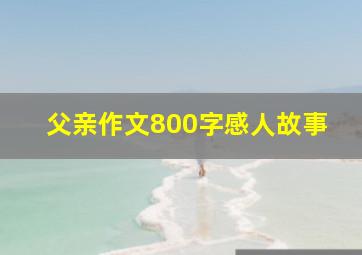 父亲作文800字感人故事