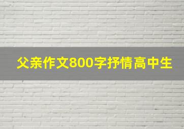 父亲作文800字抒情高中生