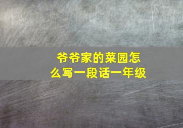 爷爷家的菜园怎么写一段话一年级