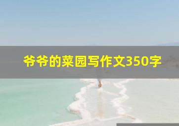 爷爷的菜园写作文350字