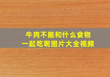 牛肉不能和什么食物一起吃呢图片大全视频