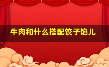 牛肉和什么搭配饺子馅儿