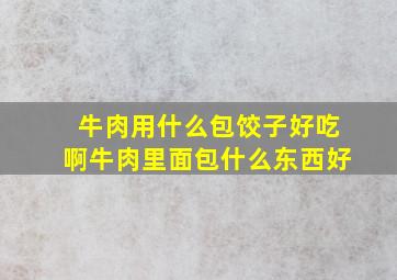 牛肉用什么包饺子好吃啊牛肉里面包什么东西好