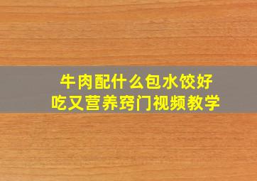 牛肉配什么包水饺好吃又营养窍门视频教学