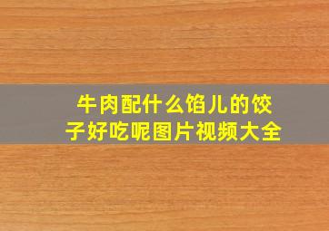 牛肉配什么馅儿的饺子好吃呢图片视频大全