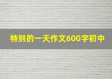 特别的一天作文600字初中