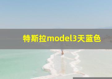 特斯拉model3天蓝色