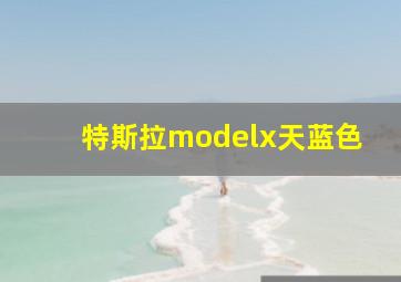 特斯拉modelx天蓝色