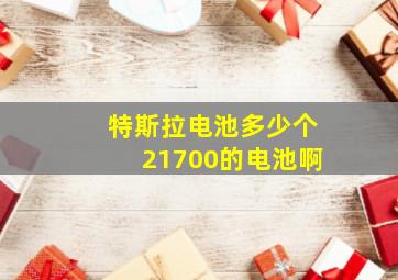 特斯拉电池多少个21700的电池啊