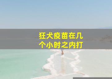 狂犬疫苗在几个小时之内打