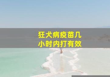 狂犬病疫苗几小时内打有效