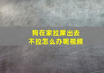 狗在家拉屎出去不拉怎么办呢视频