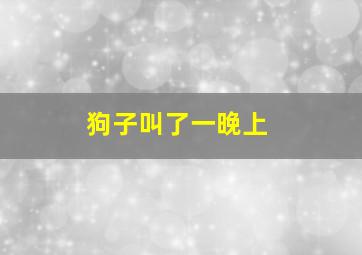 狗子叫了一晚上