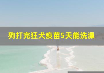 狗打完狂犬疫苗5天能洗澡