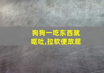 狗狗一吃东西就呕吐,拉软便放屁