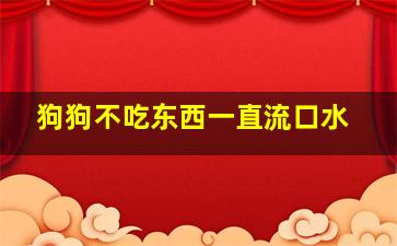 狗狗不吃东西一直流口水