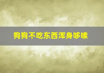 狗狗不吃东西浑身哆嗦