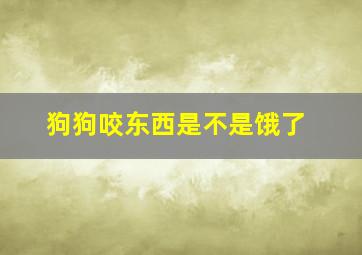 狗狗咬东西是不是饿了