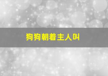 狗狗朝着主人叫